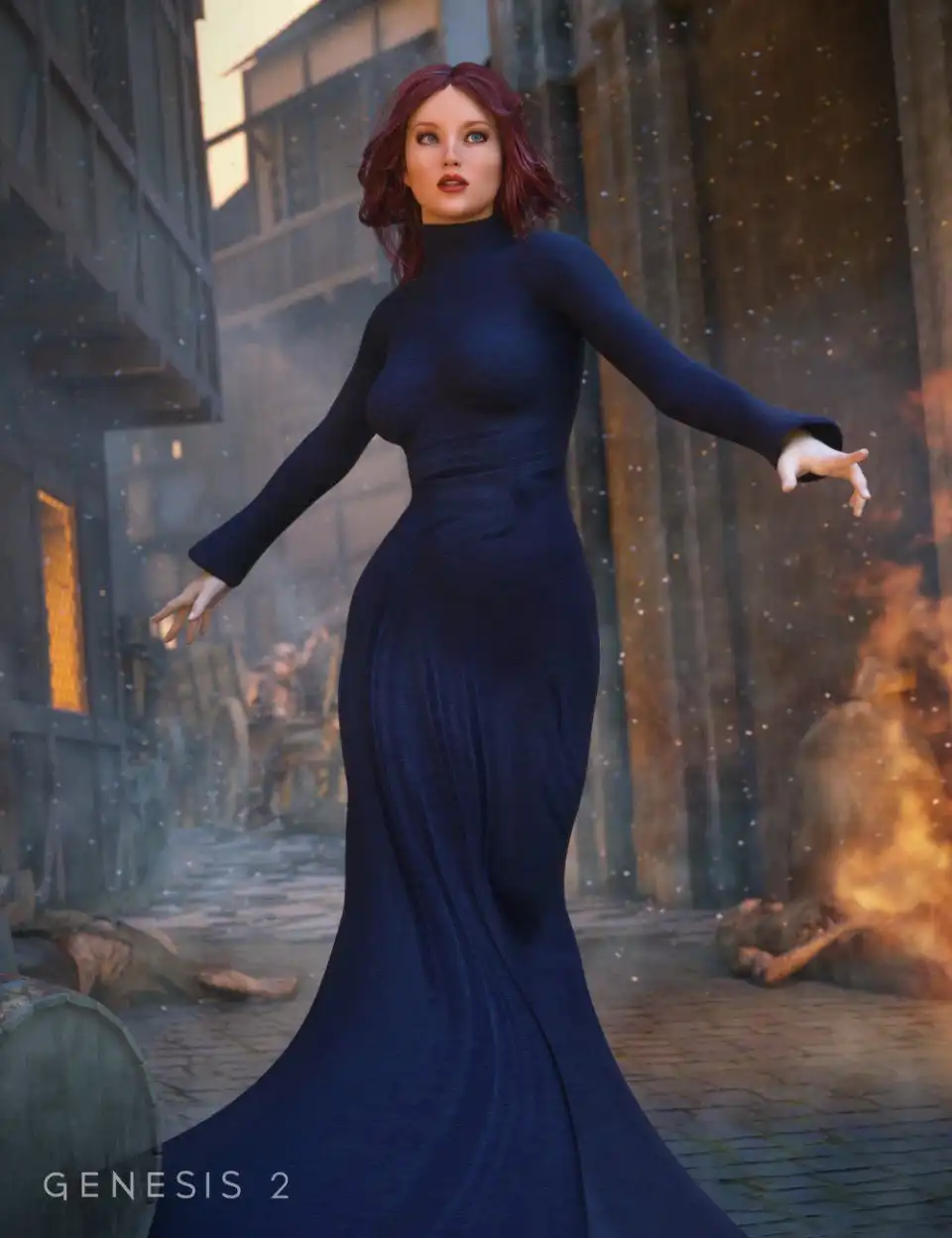 Morphing Fantasy Dress for Genesis 2 Female(s)_DAZ3DDL