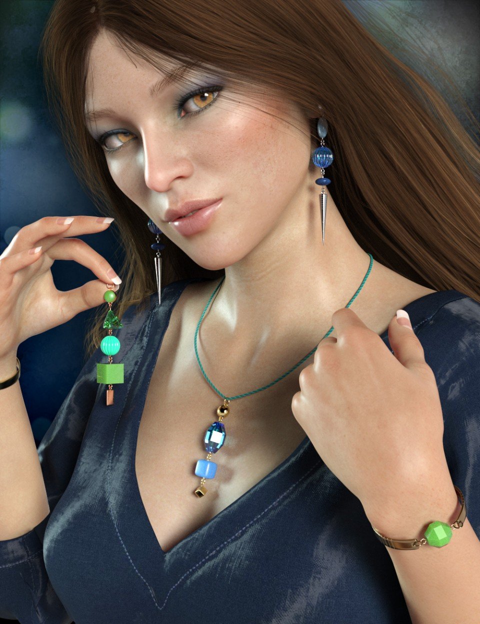 Multi-style Jewelry for Genesis 8 Female(s)_DAZ3DDL