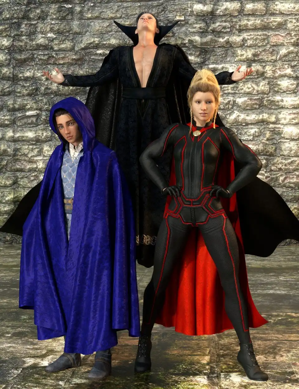 SY dForce Capes for Genesis 8_DAZ3D下载站