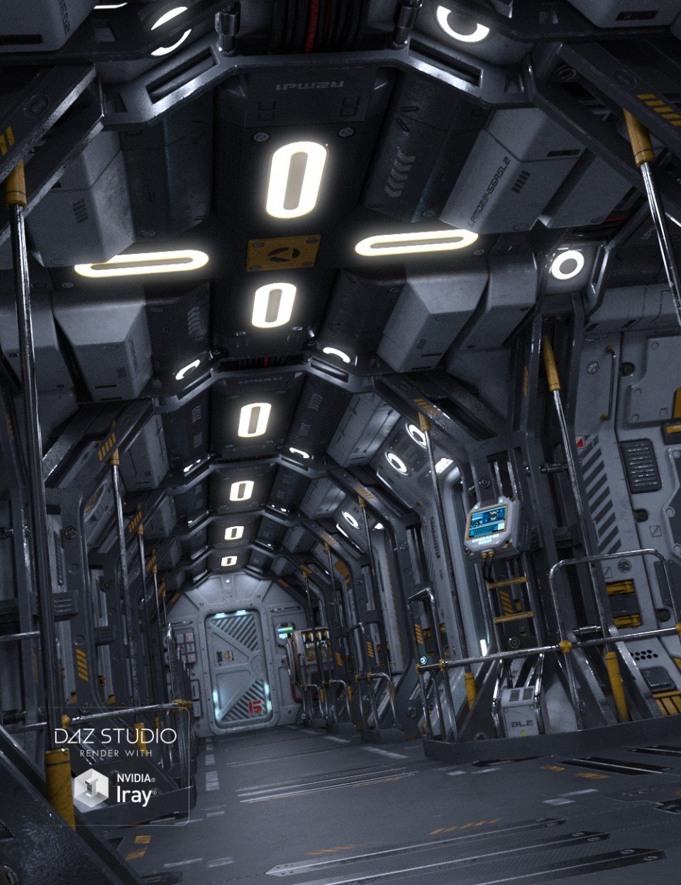 Sci-fi Corridor A_DAZ3D下载站