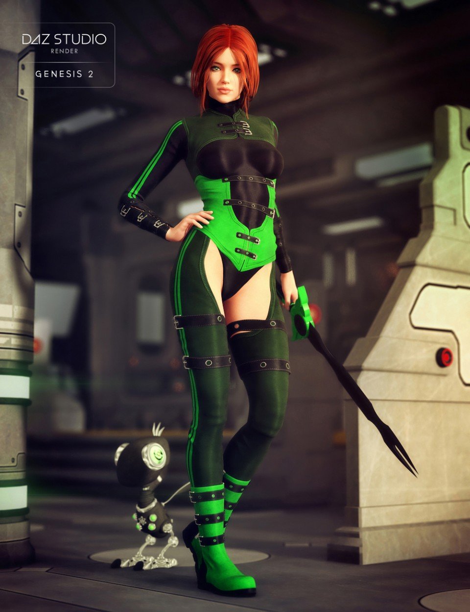 SciFi Enforcer for Genesis 2 Female(s) + Textures_DAZ3D下载站