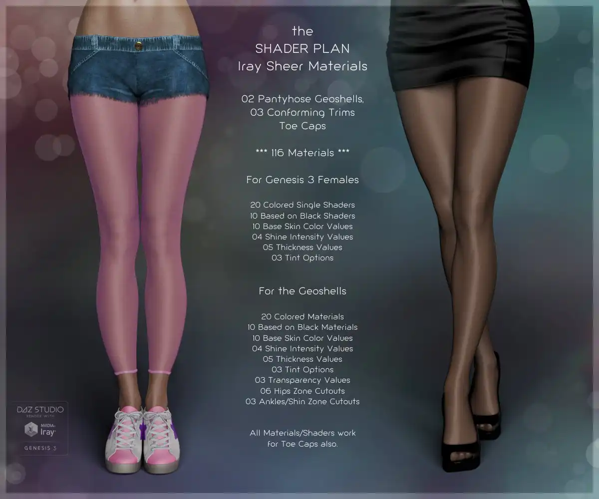Shader Plan – Iray Sheers and Pantyhoses_DAZ3D下载站