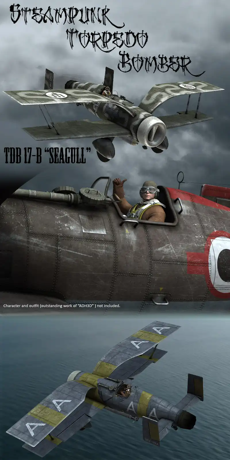 Steampunk Torpedo Bomber_DAZ3DDL