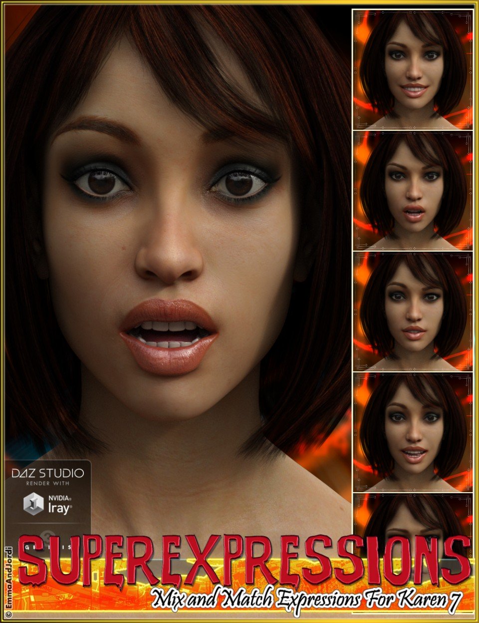 Superexpressions Mix and Match Expressions for Karen 7 and Genesis 3 Female(s)_DAZ3D下载站