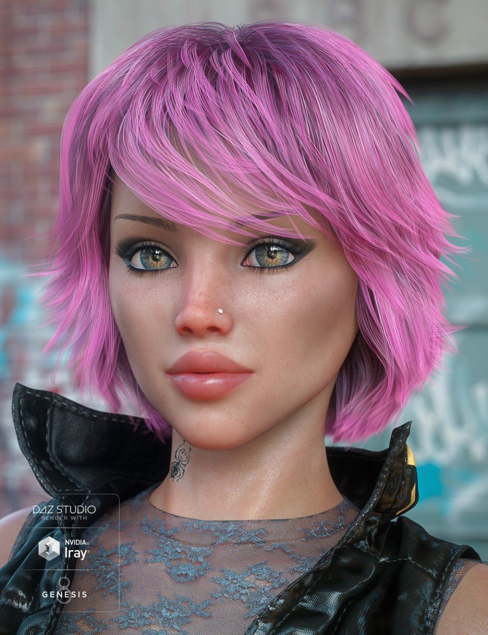 Textured Bob Hair for Genesis 8 and 3 Female(s)_DAZ3DDL