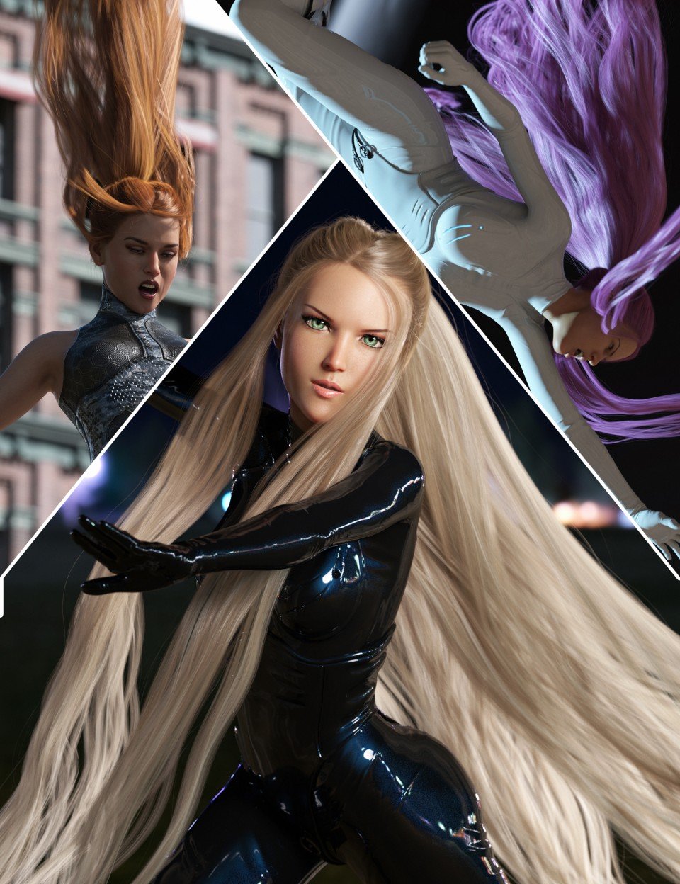 Turbulent Tail Hair for Genesis 3 and 8 Female(s)_DAZ3DDL