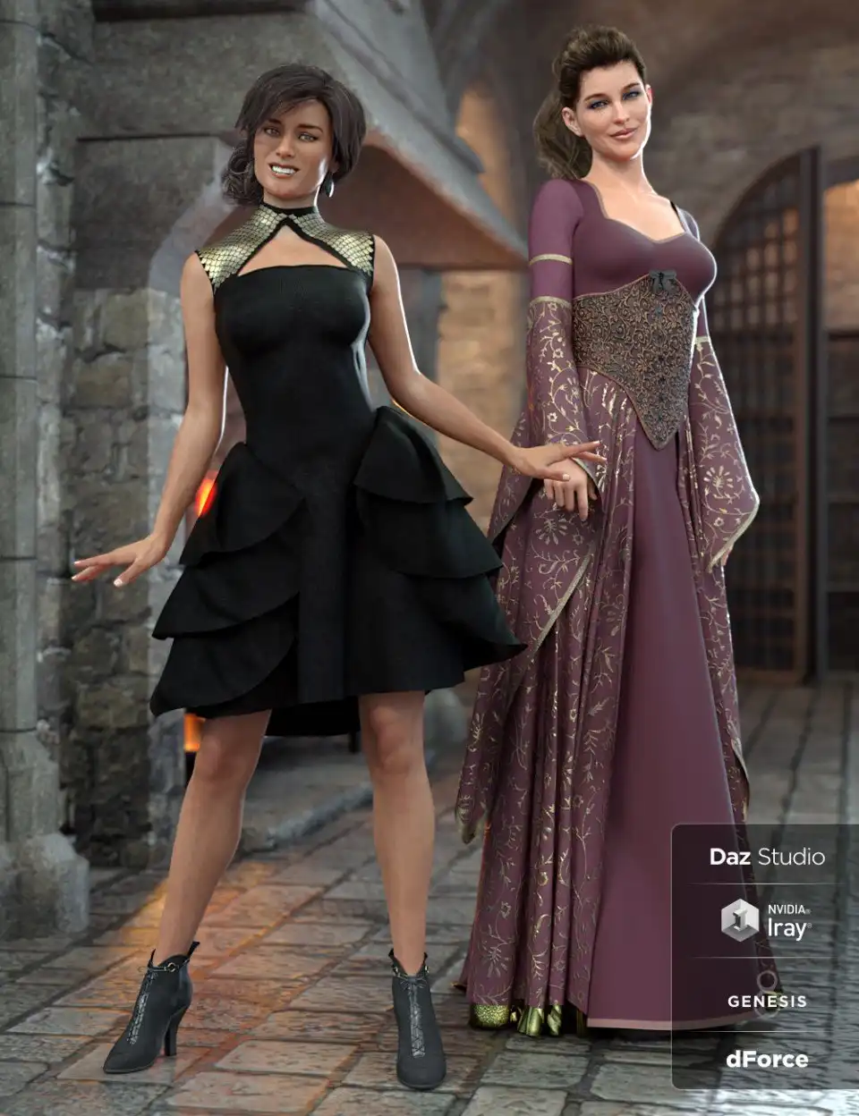 Universal Dress: Fyre_DAZ3D下载站