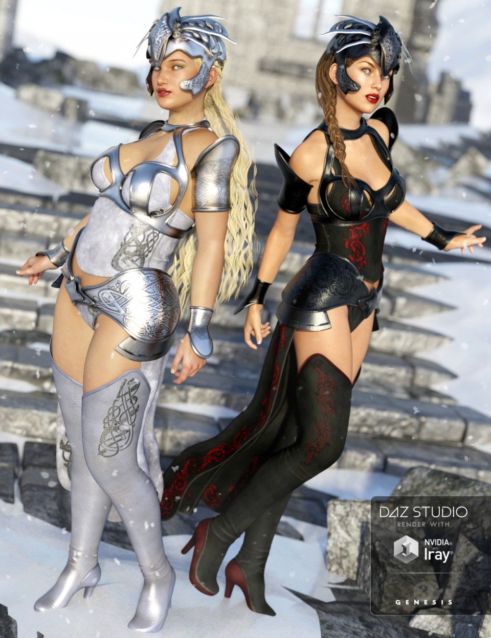 Valkyrie Outfit Riders Textures_DAZ3D下载站