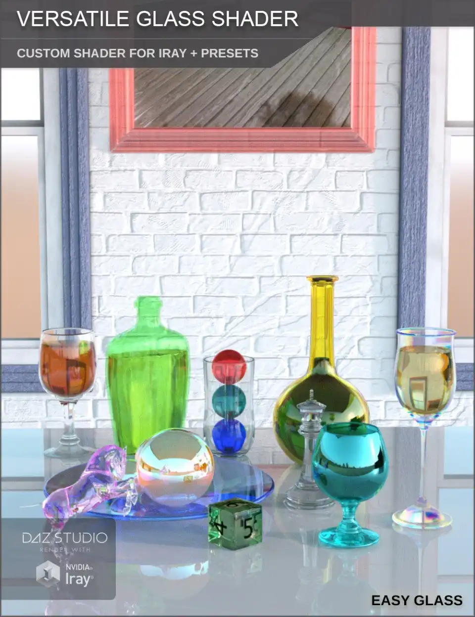 Versatile Glass Shader – Custom Shader and Presets for Iray_DAZ3D下载站
