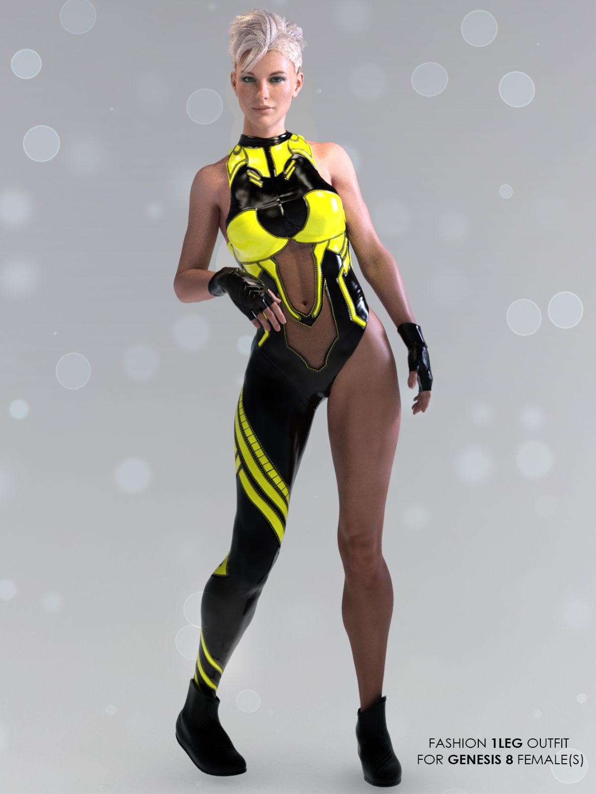 X-Fashion 1Leg Outfit for Genesis 8 Females_DAZ3D下载站