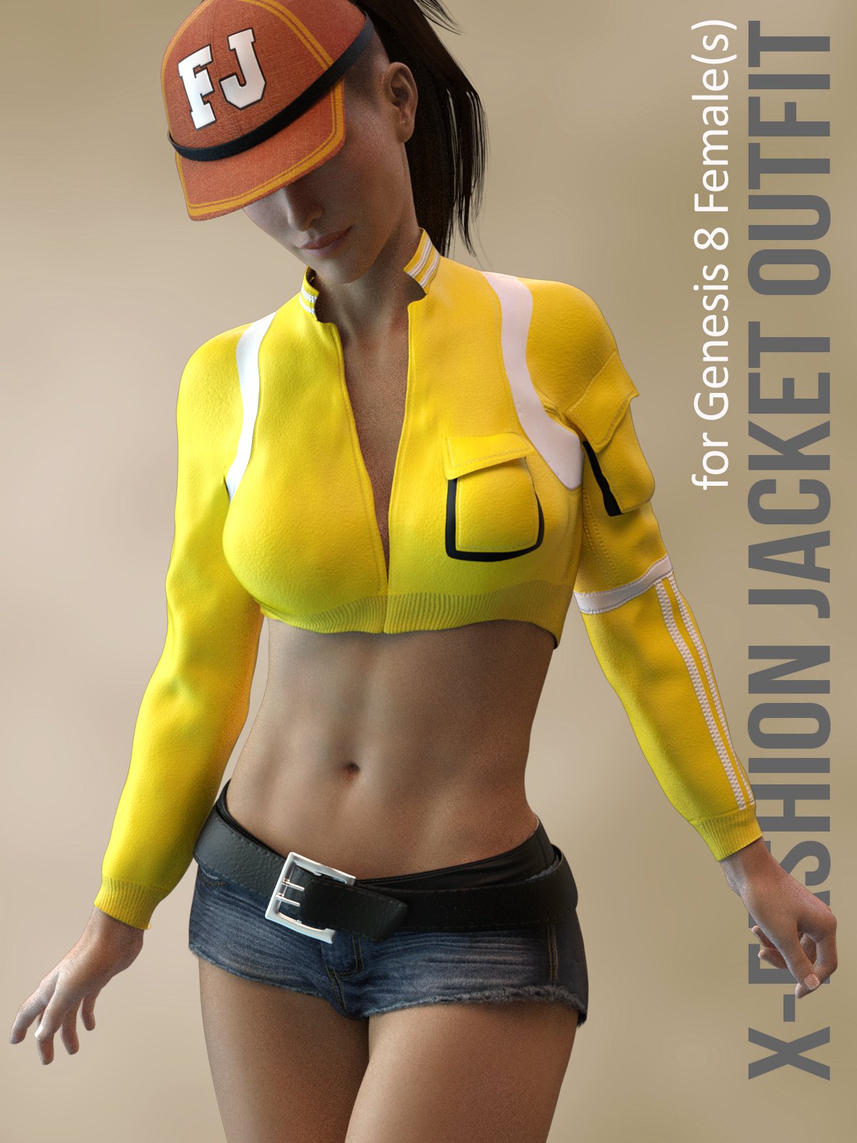 X-The Fashion Jacket Outfit for Genesis 8 Females_DAZ3D下载站