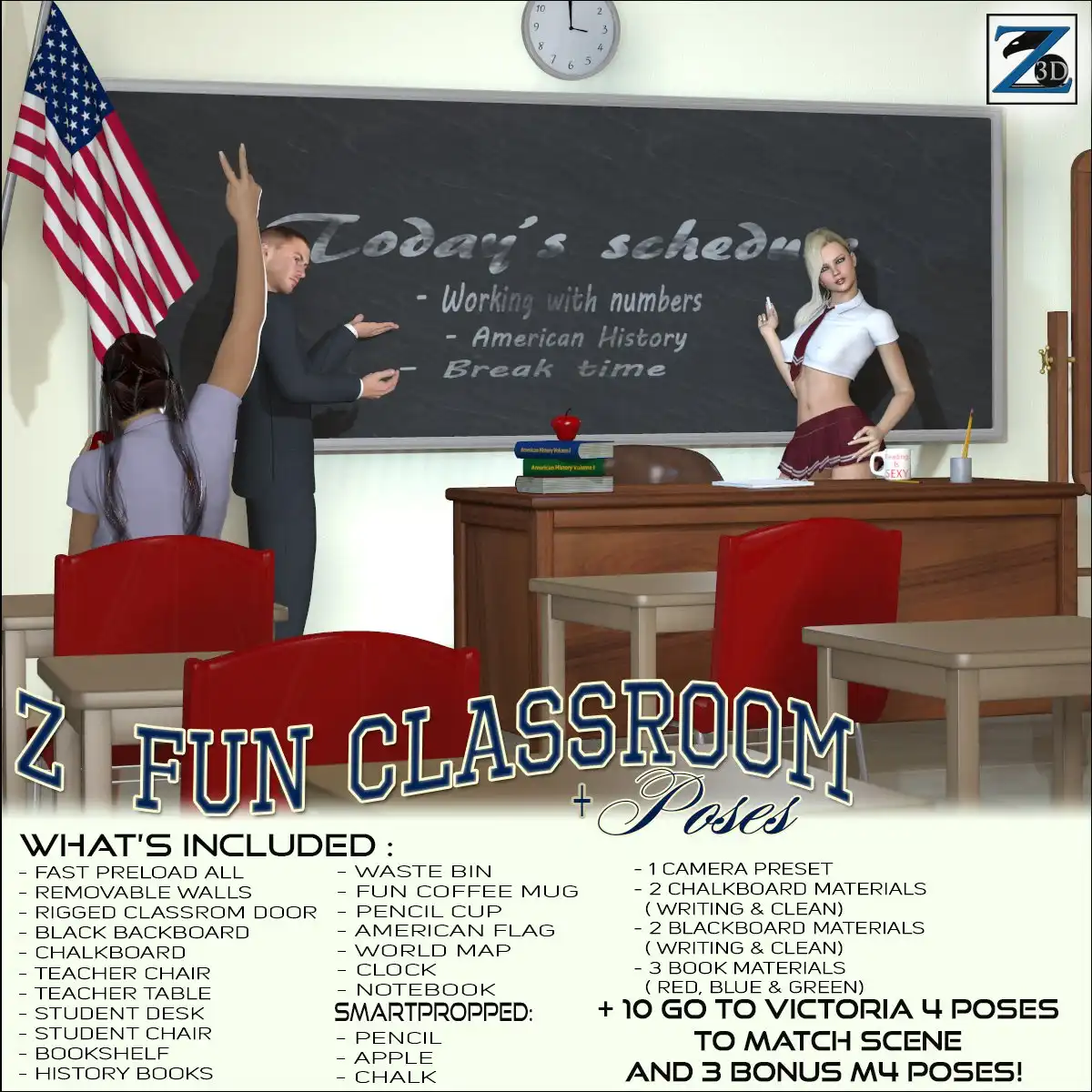 Z Fun ClassRoom_DAZ3DDL