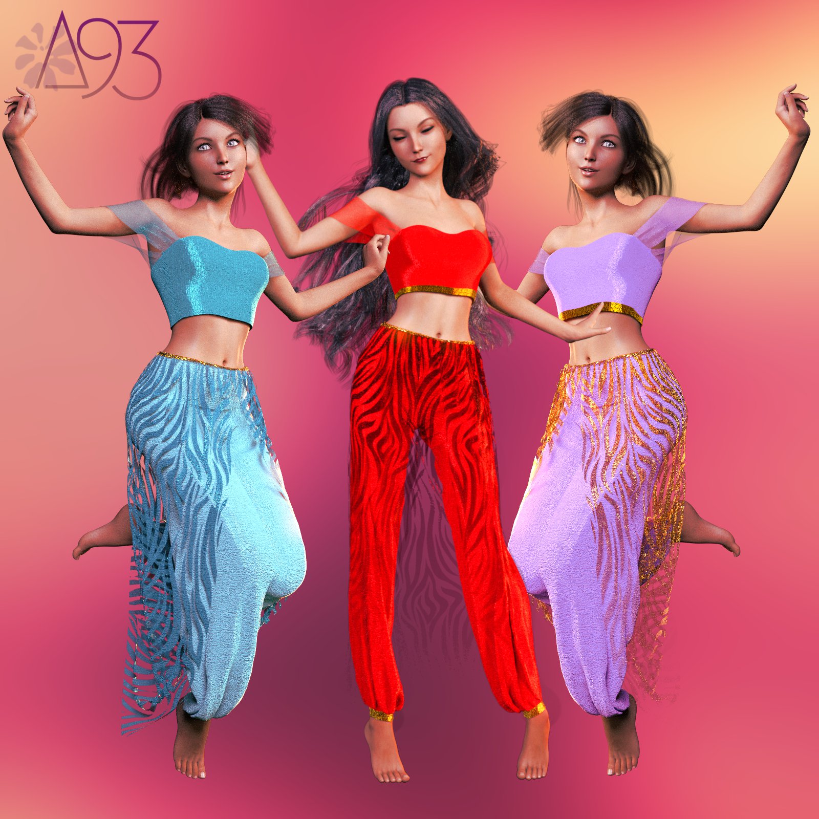 a93 – dForce Arabian Nights Outfit for G8F_DAZ3D下载站
