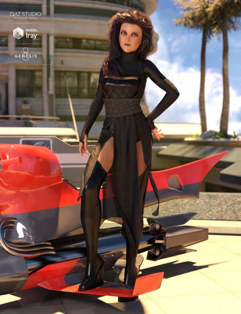 dForce Akemi Outfit for Genesis 8 Female(s)_DAZ3D下载站