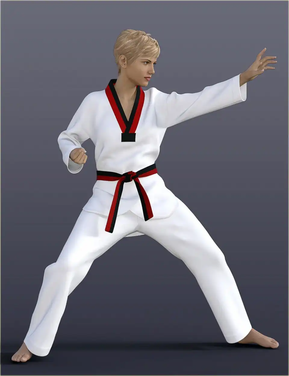 dForce H&C Taekwondo Suit for Genesis 8 Female(s)_DAZ3DDL