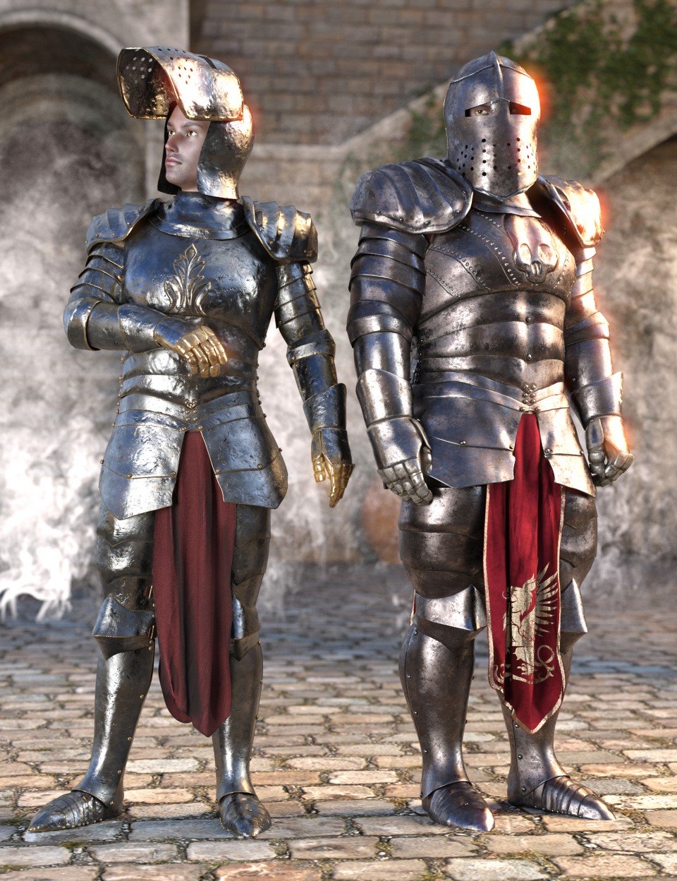 dForce Morphing Fantasy Armor Genesis 8 Male_DAZ3D下载站