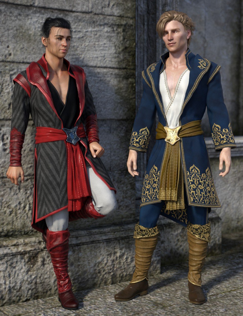 dForce Royal Fantasy Outfit Textures_DAZ3D下载站