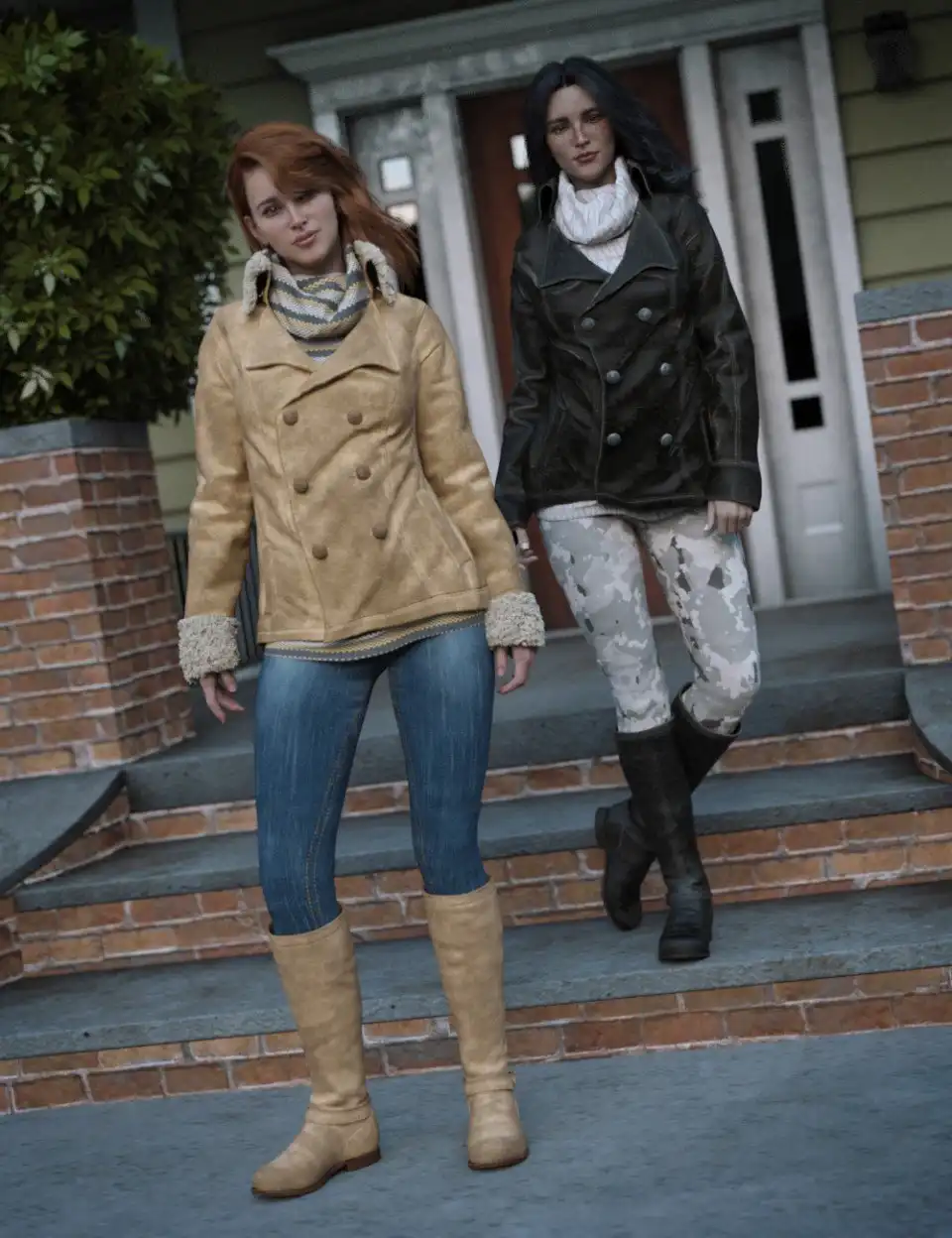 dForce Winter Trendy Outfit Add-On_DAZ3D下载站