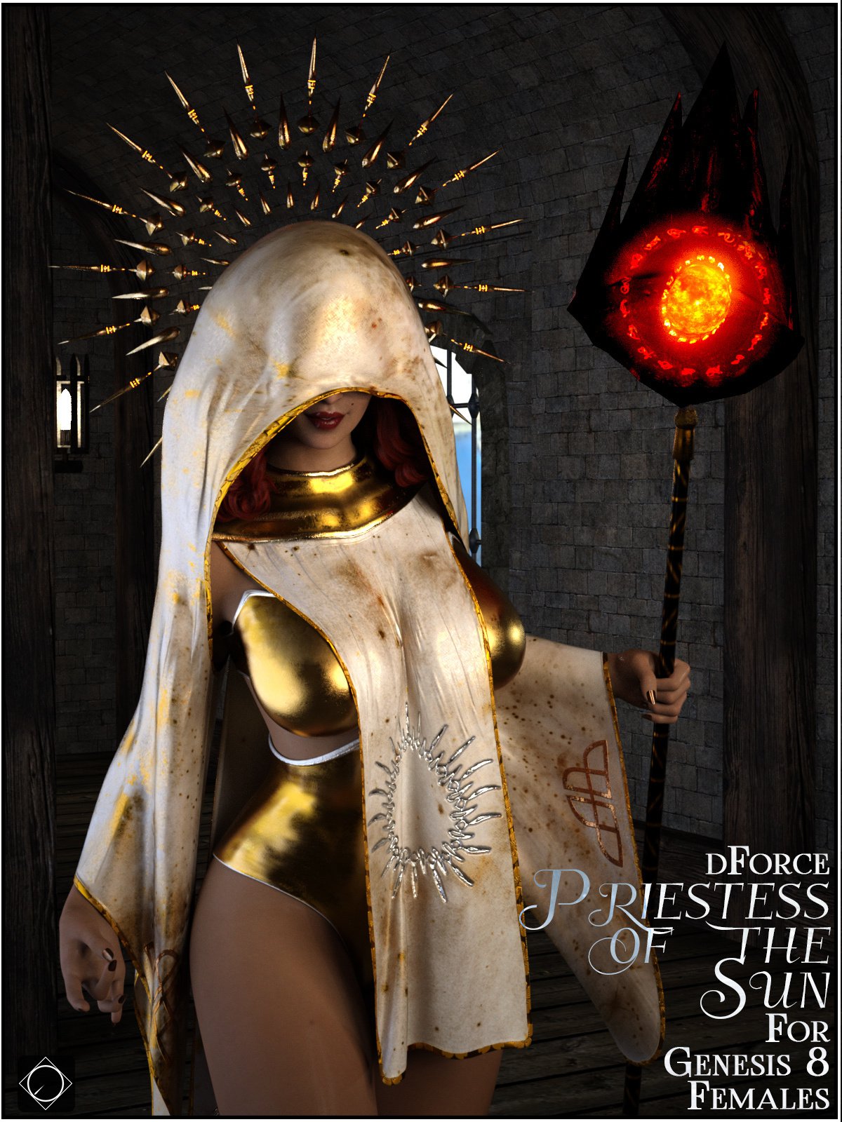 dForce Priestess of the Sun for Genesis 8 Females_DAZ3D下载站