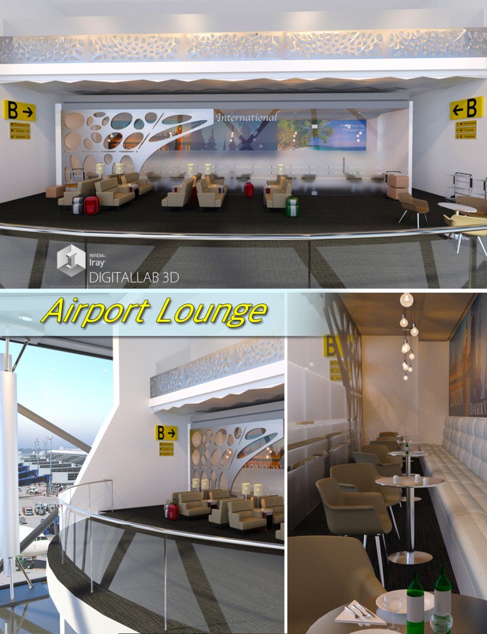 Airport Lounge_DAZ3D下载站