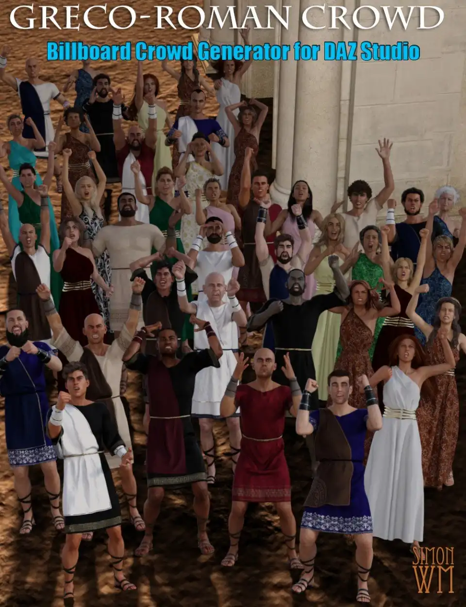 Ancient Greco-Roman Crowd Generator_DAZ3DDL