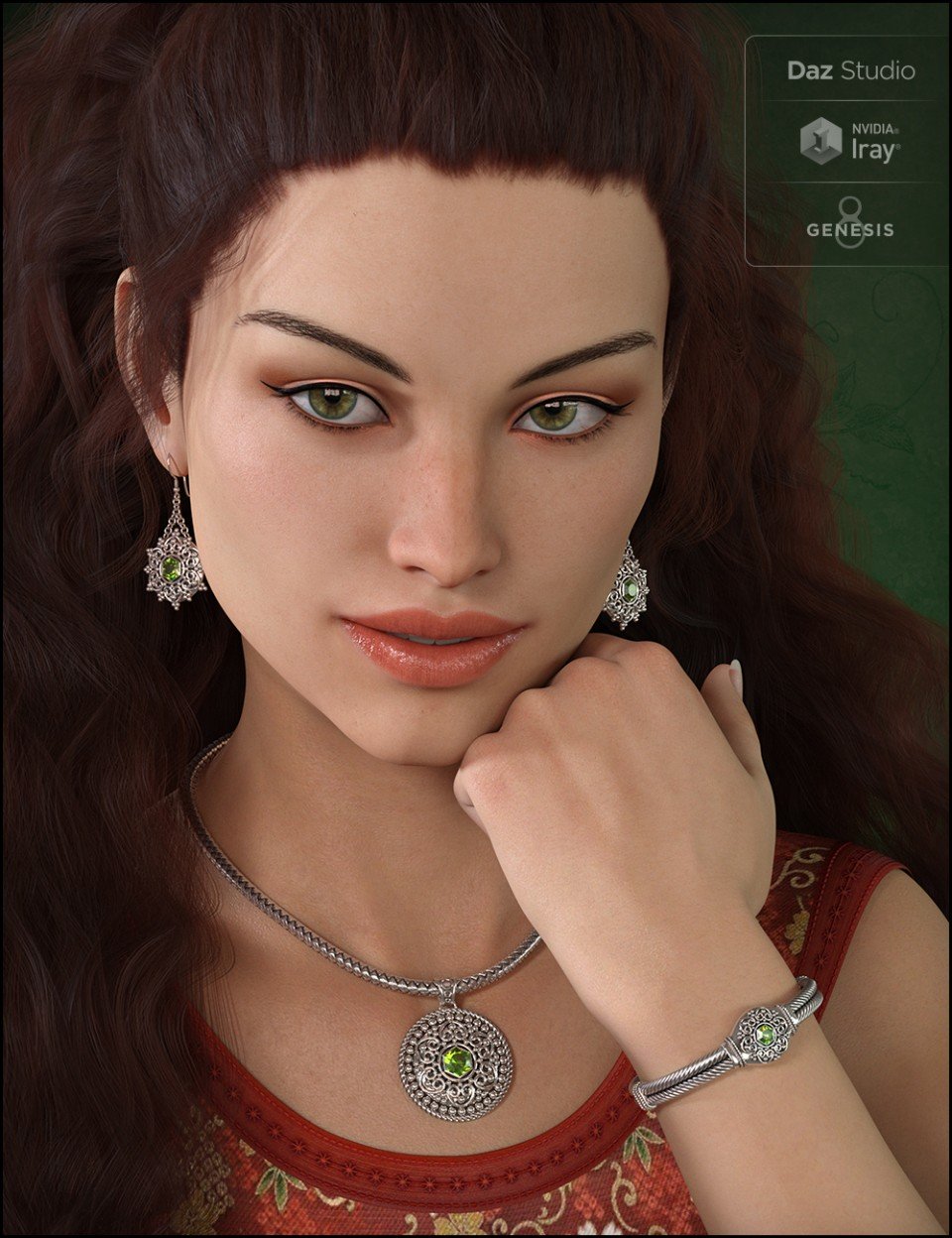 Bali Jewelry for Genesis 8 Female(s)_DAZ3D下载站