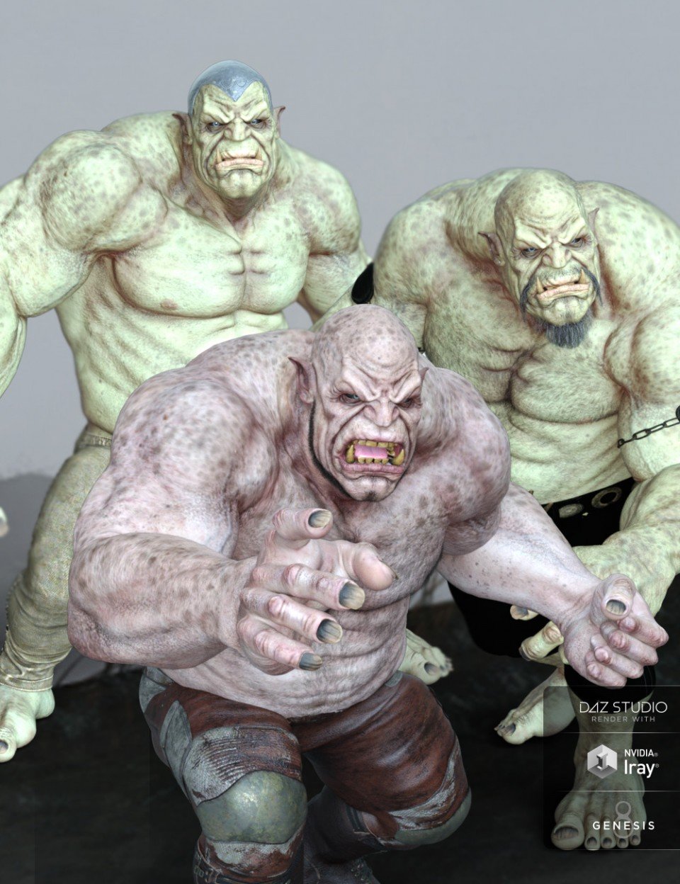 Beasty Poses for Ogre HD_DAZ3D下载站