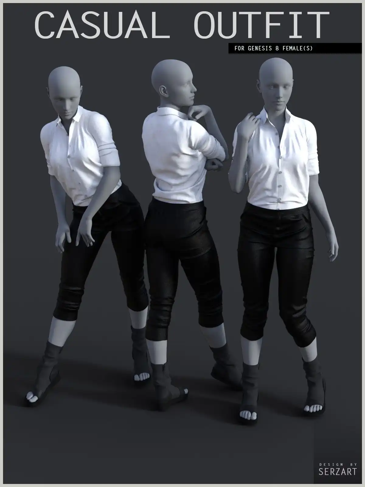 Casual Outfit for Genesis 8 Female_DAZ3D下载站