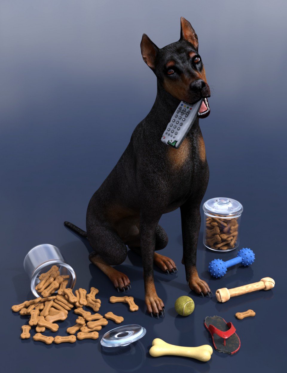 Chew Time Props for Daz Dog(s) 8_DAZ3D下载站