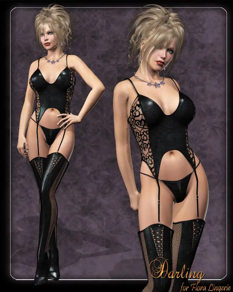 Darling for Flora Lingerie_DAZ3D下载站