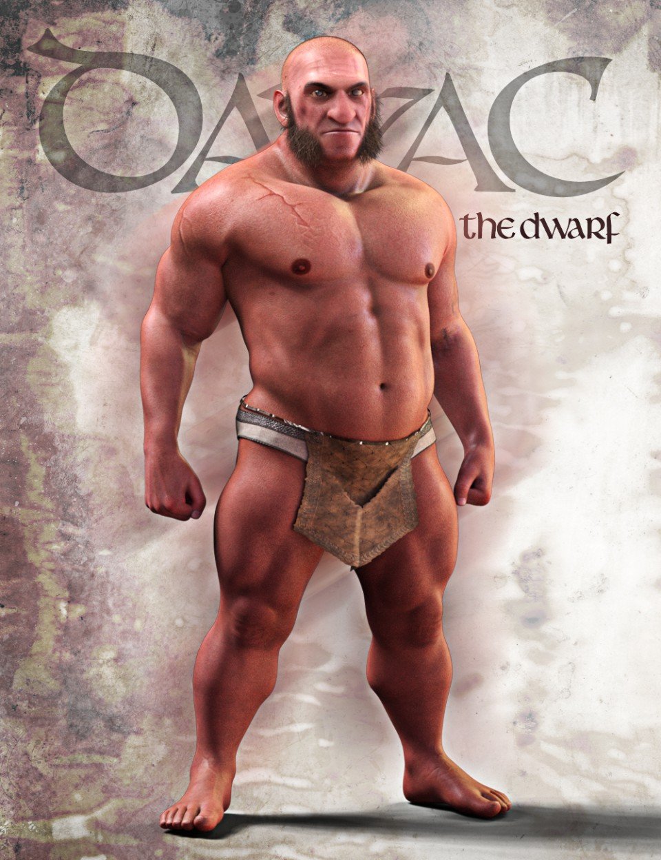 Davac The Dwarf for Genesis 8 Male_DAZ3D下载站