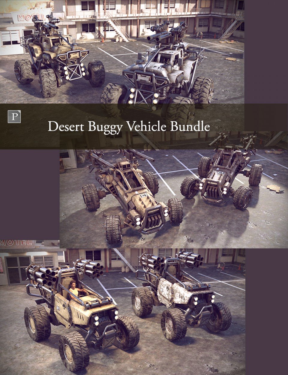 Desert Buggy Vehicle Bundle_DAZ3D下载站