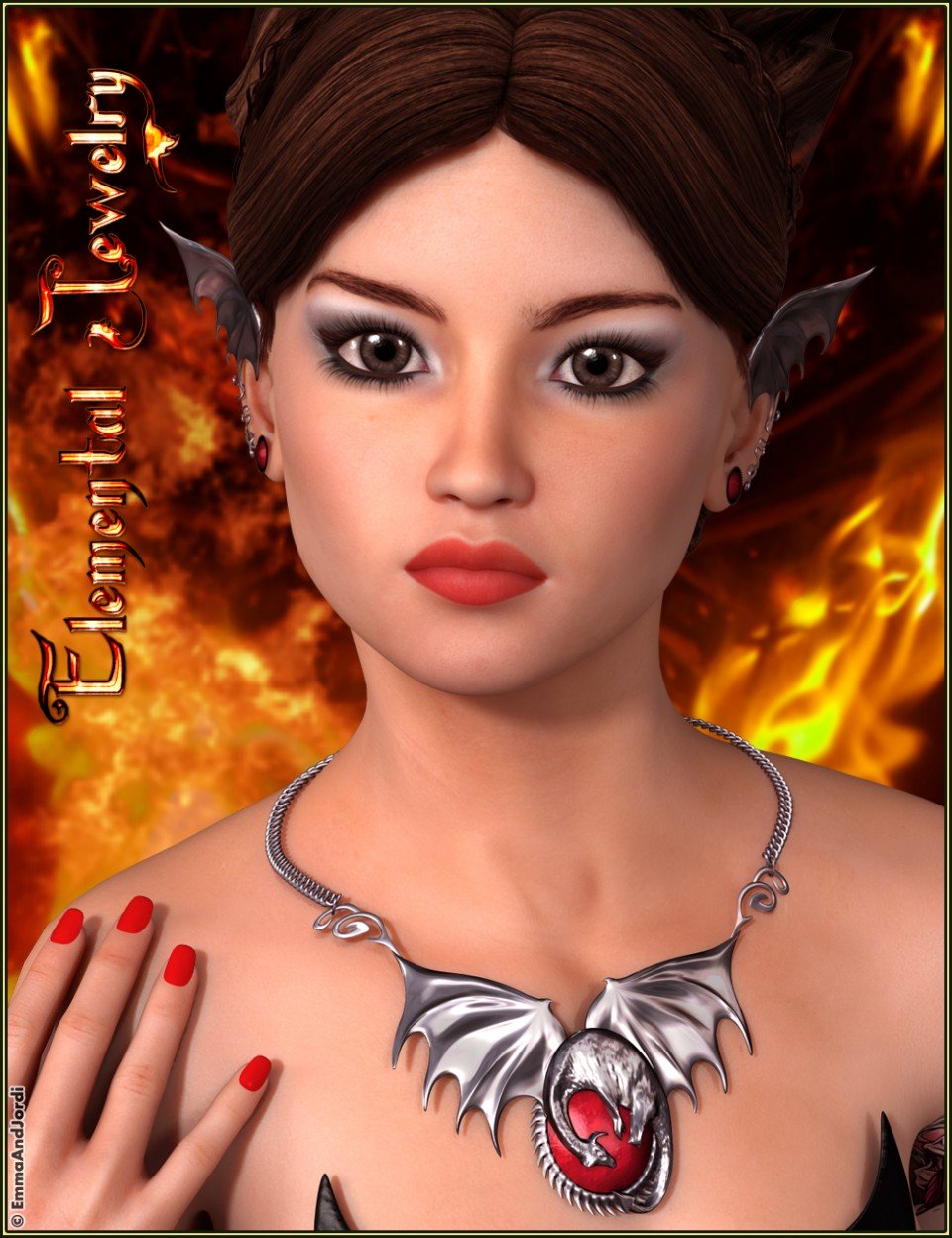 Elemental Jewelry: Fire, Earth, Wind, and Water_DAZ3D下载站