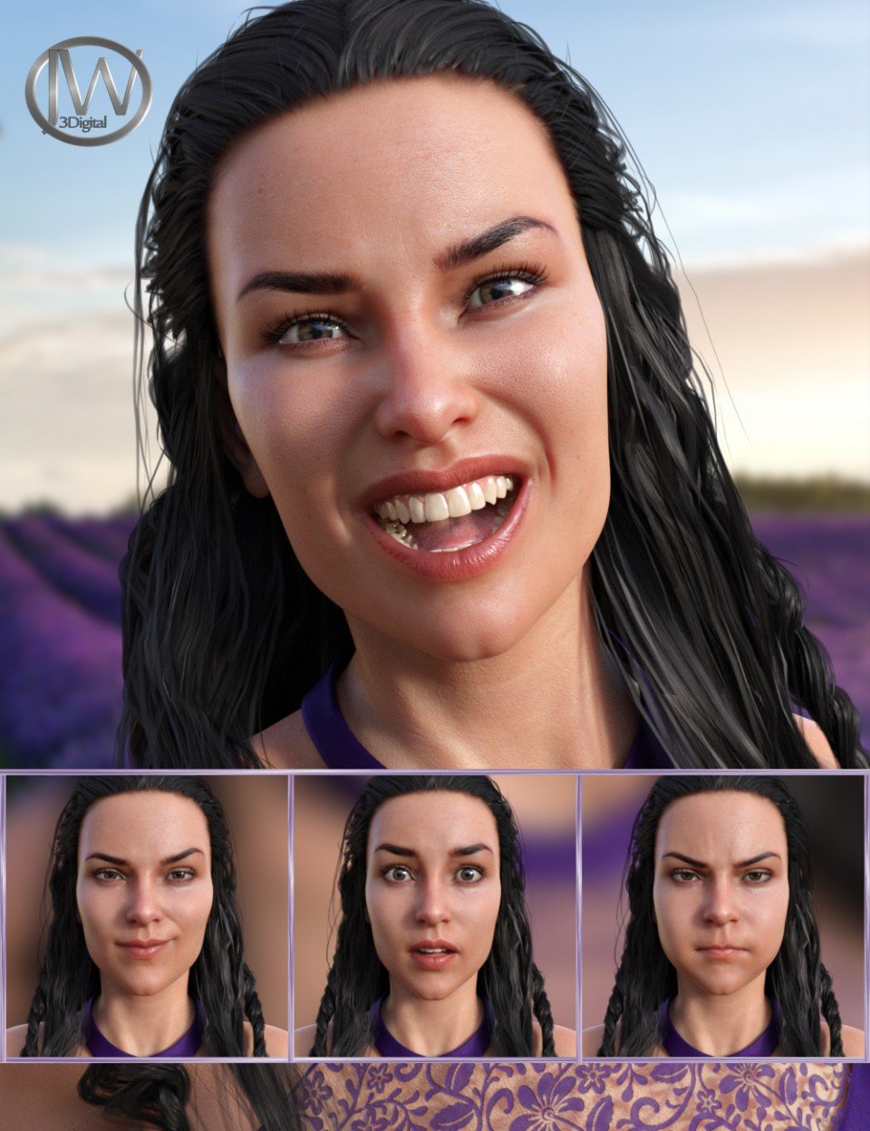 Energetic Life Expressions for Genesis 8 Female and Babina 8_DAZ3D下载站