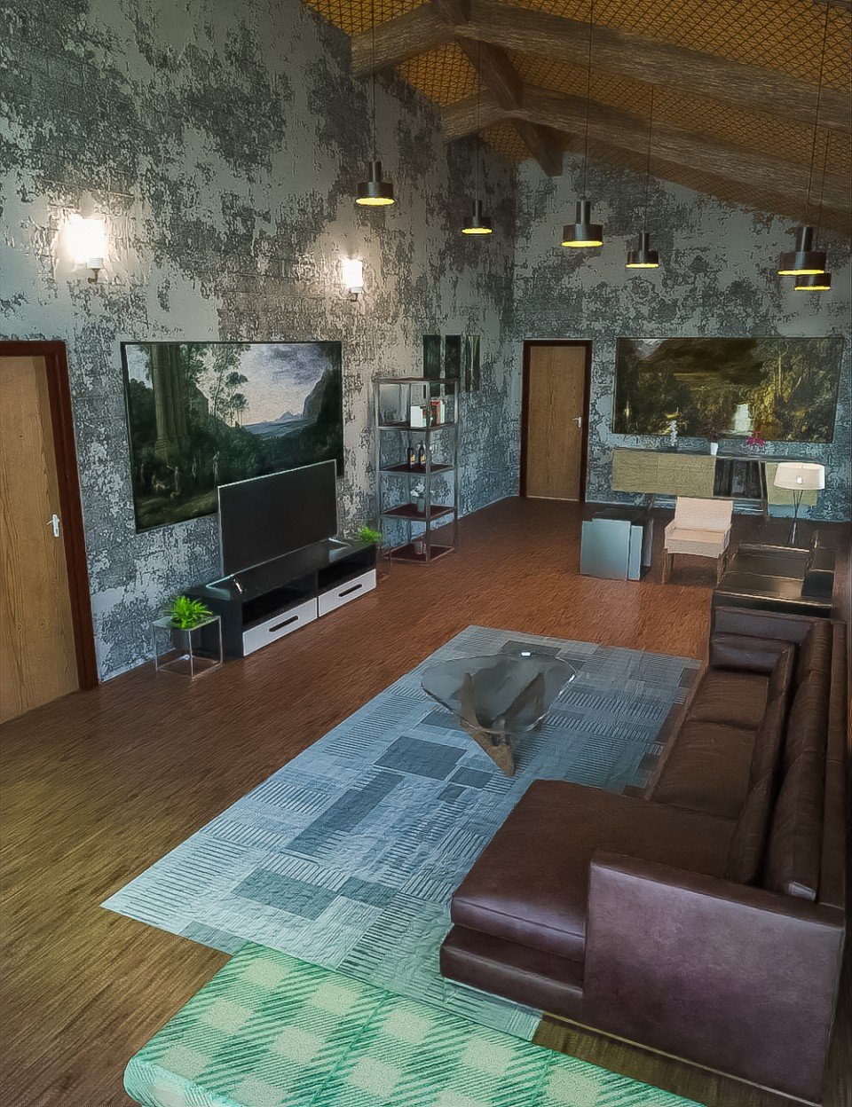 Energy Efficient Living Room_DAZ3D下载站