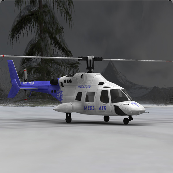 Executive Helicopter (Poser, LWO & Obj)_DAZ3D下载站