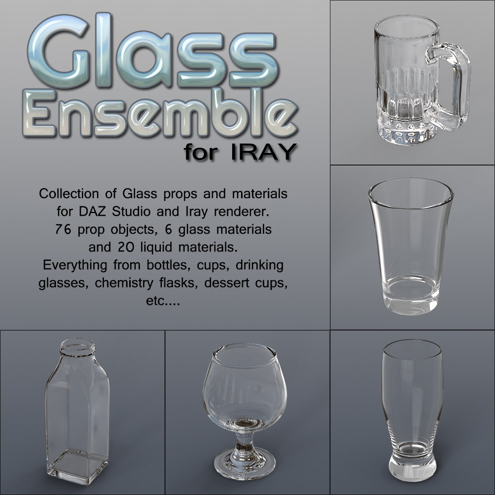 Exnem Glass Ensemble for IRAY_DAZ3D下载站