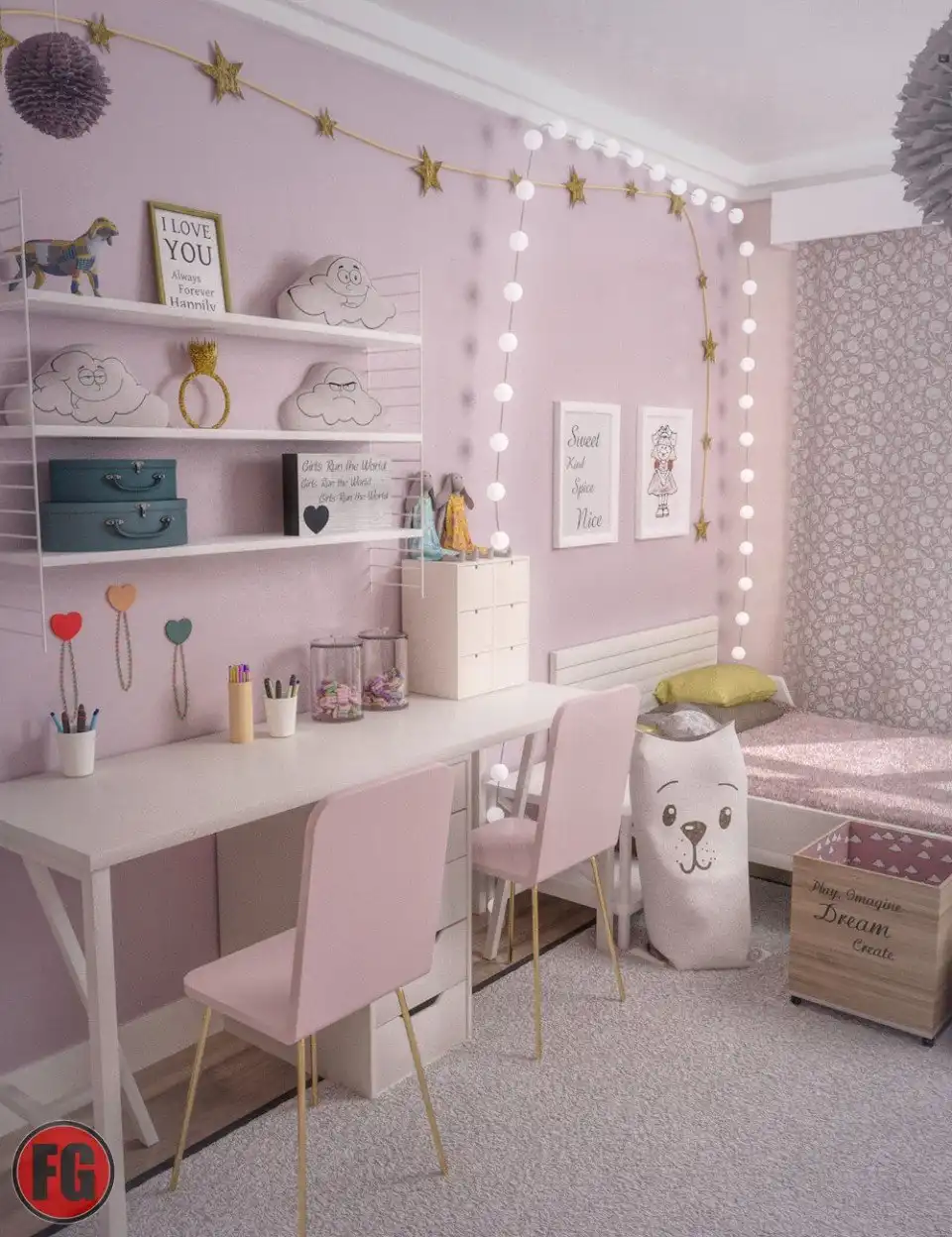 FG Girls Room_DAZ3DDL
