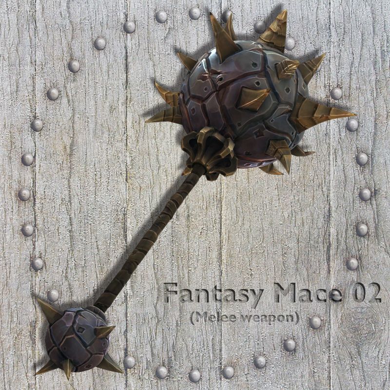 Fantasy Mace 02_DAZ3D下载站