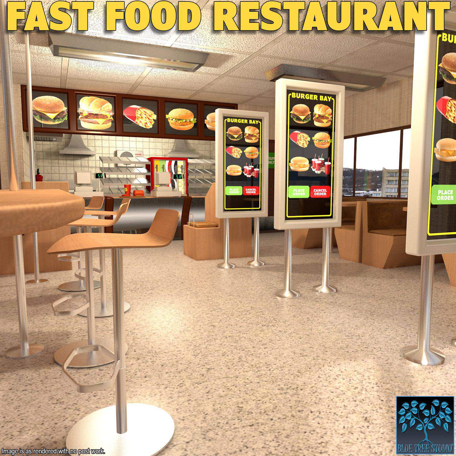 Fast Food Restaurant_DAZ3D下载站