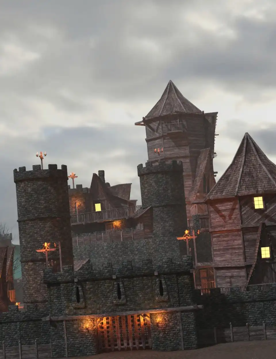 Forsaken Keep and Construction Set_DAZ3DDL