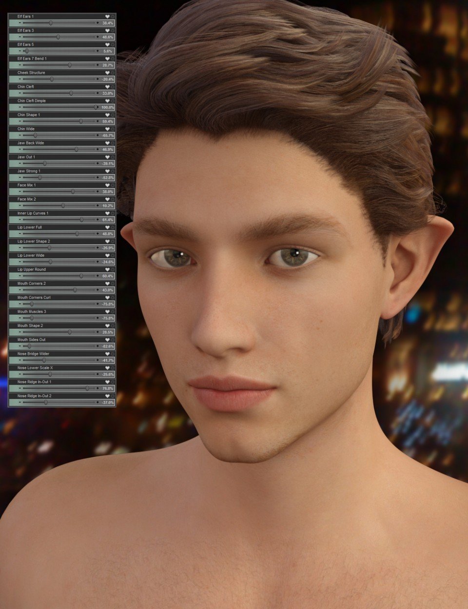 Genesis 3 Male Head Morph Resource Kit_DAZ3D下载站