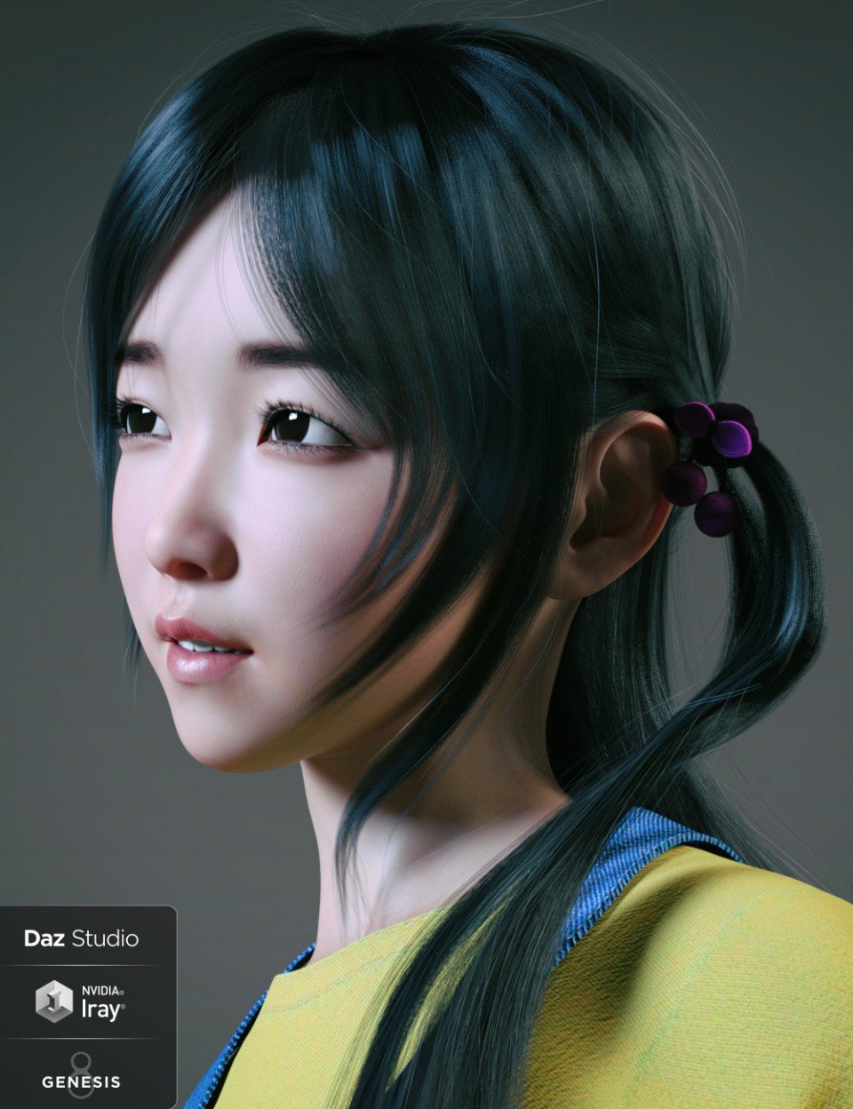 Hashimoto Character and Hair for Genesis 8 Female_DAZ3D下载站