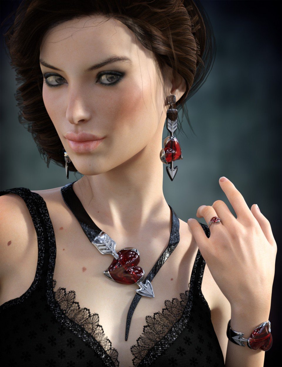 Heartstruck Jewelry for Genesis 3 Female(s)_DAZ3D下载站
