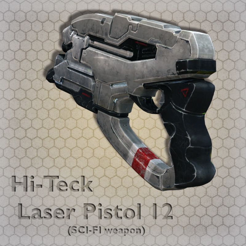 Hi-Teck Laser Pistol 12_DAZ3D下载站