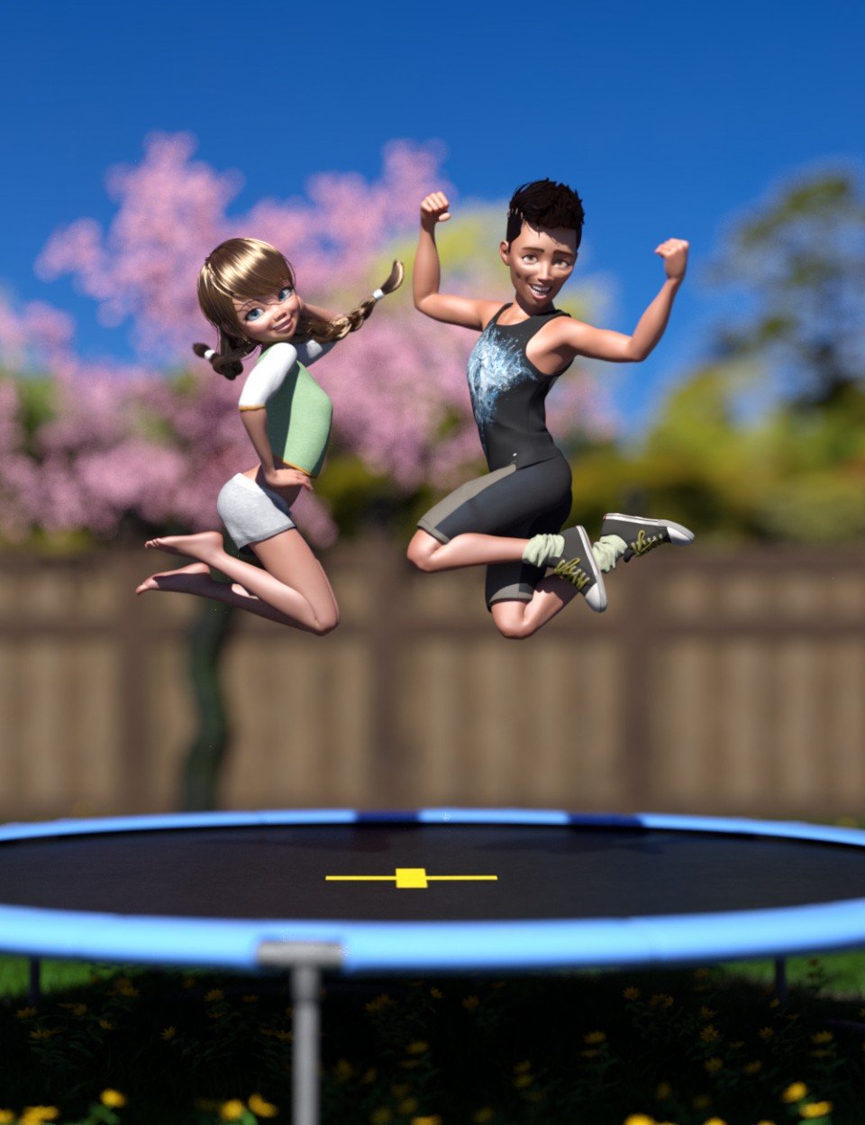 IGD Motion Series: Jump Poses for Genesis 3 and 8_DAZ3D下载站