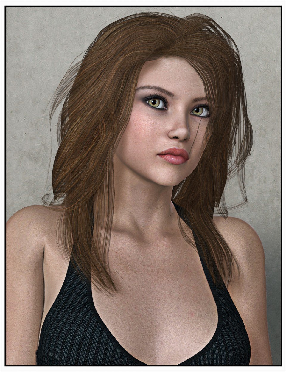 Jena Hair for Genesis 2 Female(s) and Victoria 4 + Colors_DAZ3D下载站