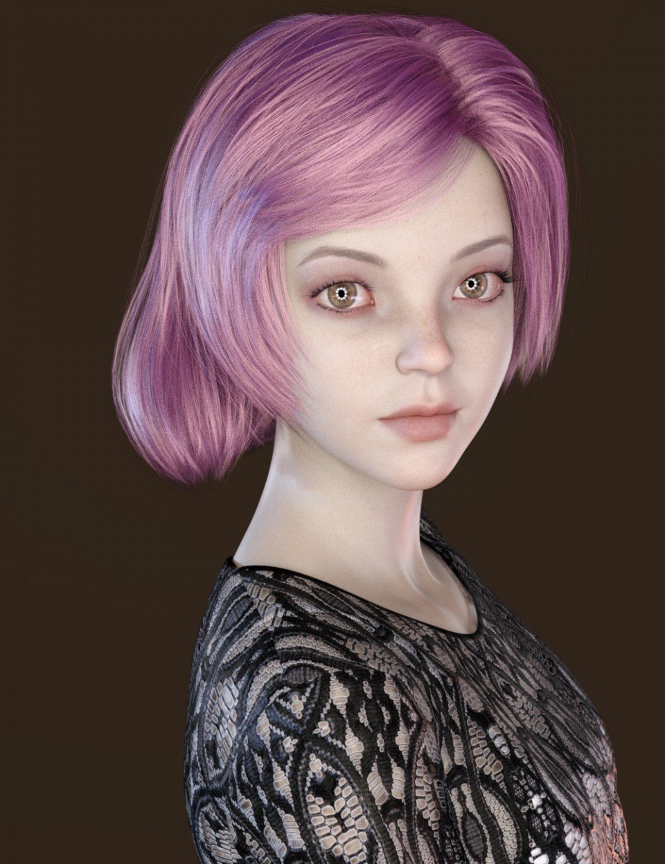 JingLing Character and Hair For Genesis 8 Female(s)_DAZ3D下载站
