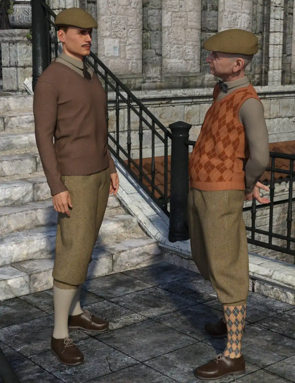 Knickerbockers for Genesis 8 Male(s)_DAZ3D下载站