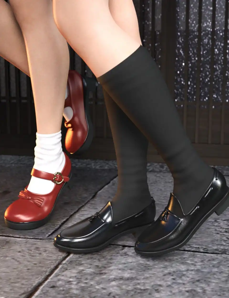 Mary Janes and Tassel Shoes for Genesis 8 Female(s)_DAZ3DDL